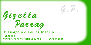 gizella parrag business card